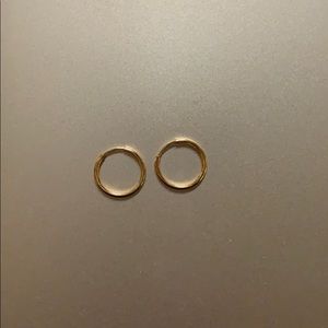 Women’s Huggies Hoop Earrings 14ct gold, BRAND NEW